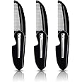 Azonee Folding Mustache Comb and Beard Comb, Small Pocket Comb for Men Everyday Grooming and Hair Care. Saw-cut and Hand Polished Styling Men's Folding Comb(3 Pieces)