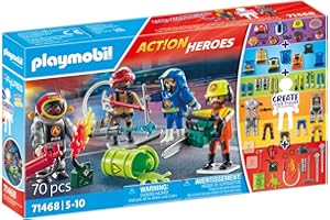 PLAYMOBIL Action Heroes 71468 My Figures Feuerwehr, kreatives Spielvergnügen mit individuellen Figuren und abnehmbaren Zubehörteilen, variationsreiches Spielzeug für Kinder ab 5 Jahren