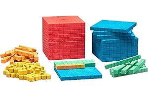 WISSNER® AKTIV lernen - Ensemble de calcul décimal coloré, 121 pièces, en boîte Carton - RE-Wood®