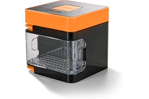 Genius Nicer Dicer Spicy | 4 Teile | Gemüseschneider | Allesschneider | Zwiebelschneider Farbe Orange, A34156