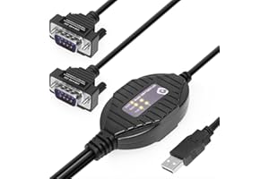 Gearmo 2 Port USB to Serial Adapter with RX/TX LED Indicators