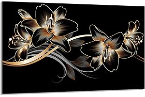 DarHaus Placa protectora de vitrocerámica 80 x 52 cm 1 pieza cocina eléctrica universal para inducción protección contra salpicaduras tabla de cortar de vidrio templado como decoración, ORQUÍDEA