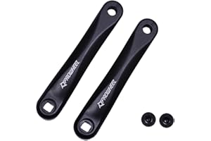 Prowheel One Pair Bike Crank Arm in Square Hole,152MM/160MM/165MM/170MM/175MM Alloy 6061Black Crank Arm for Electric Bicycle (A00CWU-165)