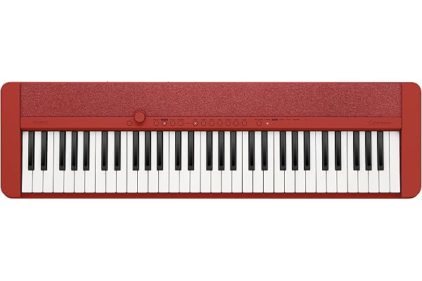 Casio Casiotone CT-S1RD Piano-Keyboard avec 61 Touches à Frappe Dynamique, 61 sons, Rouge