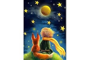 Fumupe 5D Piccolo Principe Diamond Painting Adulti, Diamond Painting Kit Completo, Diamantini Crystal Art, Strass Ricamo a Punto Croce, Hobby Creativi Adulti Decorazioni da Parete e Casa 30x40cm