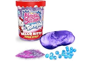 Craze Magic Slime Topping Hello Kitty, Pot de Pâte gluante pour Enfants 70 ML avec 2 Garnitures