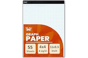 Mr. Pen- Graph Paper, 11"x 8.5", 55 Sheet, Grid Paper