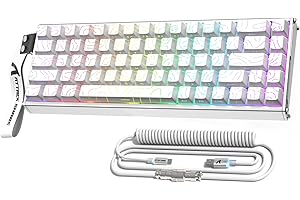 ATTACK SHARK X68MAX HE Tastiera In Alluminio CNC Completo, 8KHz Rapid Trigger, Azionamento Regolabile 0.005mm, Gaming RGB Cablata con Switch Magnetico, Snap Tap, Cavo C01 Ultral (Contorni Bianchi)