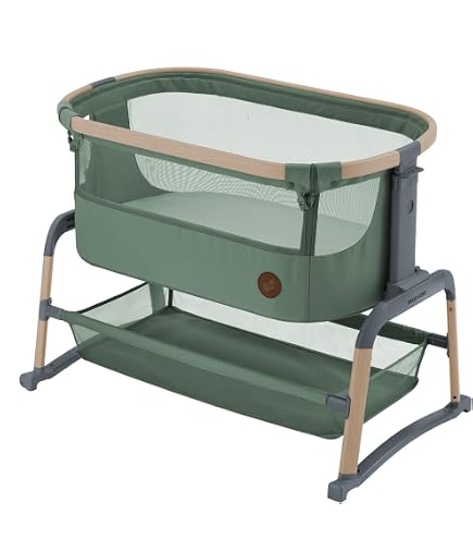 Culla Moses In Vimini Wiklinopol Amelia - Con Struttura Legno E Ruote, Set Completo Biancheria Teddy 5 Pezzi, Beige