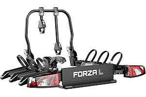 ‎ATERA Atera 022801 Fahrradheckträger Forza L, Auto-Kupplungsträger mit Rückleuchten, faltbar - für 3 Fahrräder oder schwere E-Bikes, Schwarz