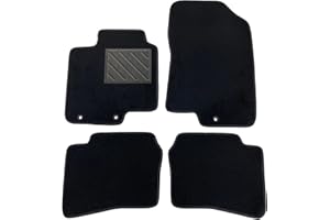 MTC AUTOMOTIVE Fußmatten für Hyundai i20 (GB) 12.2014>12.2018, passgenau, rutschfest, Absatzschoner aus verstärktem Gummi, Verankerungsknöpfe, Schwarz