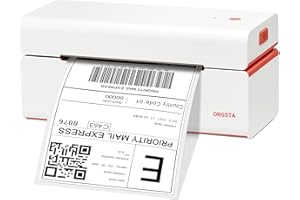 ORGSTA Imprimante thermique USB pour étiquettes d'expédition - Imprimante d'étiquettes d'expédition haute vitesse T001 4 x 6 pour colis d'expédition commerciale, largement utilisée pour Ebay, Amazon,
