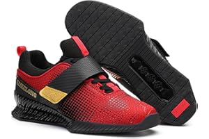 REIJAX Scarpe Sollevamento Pesi,Scarpe Powerlifting Uomo Scarpe Antiscivolo Resistenti all'Usura per Bodybuilding Sollevamento Pesi,Scarpe Squat,Scarpe Stacco,Sneakers Cross Fitness da Allenamento,39-46 EU
