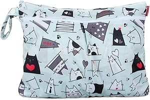 Damero Sac à Couche de Bébé Réutilisable, Sac à Couches Lavables Organisateur pour les Couches de Bébé, les Vêtements Sales et Plus Encore