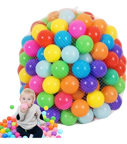 100 Balles De Piscine 7cm - LittleTom - Pour Bébé, Enfants, Animaux - Sans BPA, Colorées Et Sécurisées