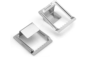 KUNSTACKER 2er Set Aufhänger für Keilrahmen, Profiltiefe 18 mm, Bilderhaken für Bilder auf Leinwand, Metall, Zackenaufhänger, Bilder aufhängen, Bildaufhängung Kit