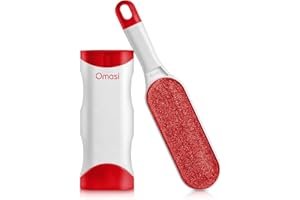 Omasi Fusselbürste Tierhaare, Haustier Bürsten, Haustier Pelz und Fussel entfernen, Fusselentferner mit selbstreinigender doppelseitiger Basisbürste, perfekt fur Mobel,Teppich