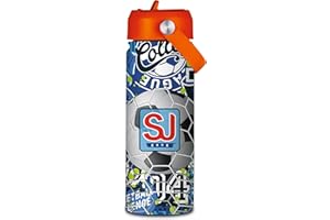 THECARTOONWORLD Borraccia Termica 500 ml con Cannuccia Sj Gang/SEVEN (Pallone)