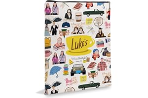 ONPERPOE Gilmore Buchhülle mit Reißverschluss, Buchhülle Stoff für Buchliebhaber 29.5 x 21 cm, Wasserdichte Buchhüllen, Waschbarer Buchumschlag Stoff, Gilmore Buchumschlagschutz für Schüler