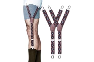 STAY GENT Y-Shirt Stays Porte Jarretelles Bretelles Homme avec Jarretelles Antidérapantes et Sangles Réglables