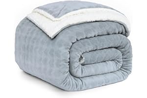 PanxHome Coperta, Coperta Morbida, 200x230 cm, Coperta Morbida Spessa con Renne e Fiocchi di Neve, 470GSM, Coperta Morbida, Coperta Calda in Sherpa, Coperta da Soggiorno, Coperta da Divano