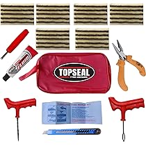 50pcs Flat Repair Kit, Tire Leak Repair Rubber Tire Puncture Repair Strips Tubeless Repair Tool For Car Truck Motorbike, Tire Repair Kits Tubeless Tyre Repair Strings, Tubeless Tire Glue Tire Glue Ch