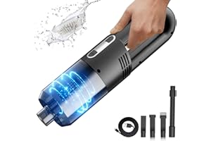 Dealswin Aspirateur Voiture Puissant Aspirateur de Table sans Fil Mini Aspirateur USB Rechargeable Aspirateur à Main avec Filtre Lavable pour Voiture, Maison, Bureau, Ordinateur, Poils d'animaux
