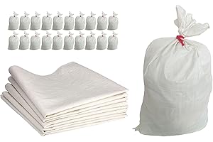 ToolSpace Sacchi per Cereali Sacco per Farina Mangime Rafia Alimentare Alimentare Grano - 20x Sacchetta de Polipropilene 85x50 cm per Sassi Stoccaggio Segatura Macerie, Saccone 25 kg per Giardinaggio