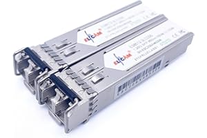 Elfcam® - Paquete de 2 Módulos Transceptores SFP de 1,25 Gbps, Conector de Fibra Optica Dúplex LC/UPC (850nm, 550M)