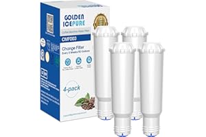 GOLDEN ICEPURE Filtre à eau pour machine à café Compatible Avec Krups F088 Pro Aqua/AEG/Melitta/Bosch/Siemens/Nivona, 4 pièces (Avertissement : non adapté pour Jura White)