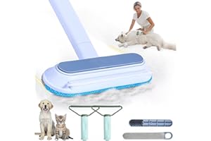 Blanlody Multifunctional Pet Hair Remover,2 Pcs Carpet Scraper,4 in 1 Dog Hair Remover, Reusable Cat Hair Remover for Dog and Cat,Adjustable Lint Brush for Carpet,Sofa,Bedding,Clothes and Furniture