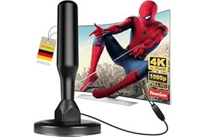 WEIMEIH Antenne TV IntéRieur Puissante, Nouveau pour 2025 Antenne TNT IntéRieur Puissante, 360 DegréS sans Angle Mort-RéCeption Longue Distance 500km
