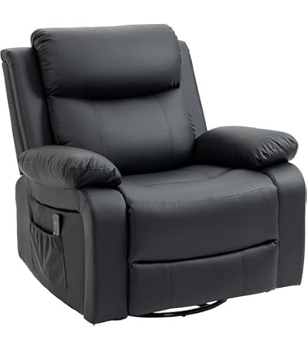 Don Descanso-Fauteuil Relaxant De Massage Trevi Inclinable à 160º Avec 8 Moteurs, Silencieux, Chaleur Lombaire, Sist. Massage Et Finition PU [avec Télécommande]. Idéales Pour Personnes âgées | Crème