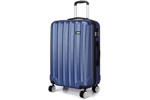 Kono Large 28” Luggage Light Weight Hard Shell Suitcase 4 Spinner Wheels ABS+PC Travel Trolley Case (28", Navy)