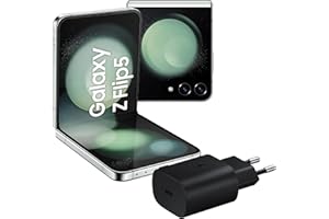 Samsung Galaxy Z Flip5 Smartphone Pieghevole, Caricatore Incluso, RAM 8GB, 256GB, Sim Free Android, Display 3,4" Super AMOLED/6,7" Dynamic AMOLED 2X, Mint 2023 [Versione italiana]