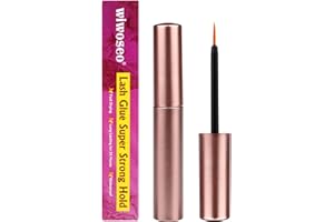 wiwoseo Lash Glue Strong Hold Eyelashes Glue Waterproof Eyelash Adhensive Glue for Strip Lashes Fast Drying Lashes Glue (5ml)