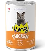 King Sos İ&ccedil;inde Et Par&ccedil;acıklı Tavuklu Yetişkin Kedi Konserve Maması 400g