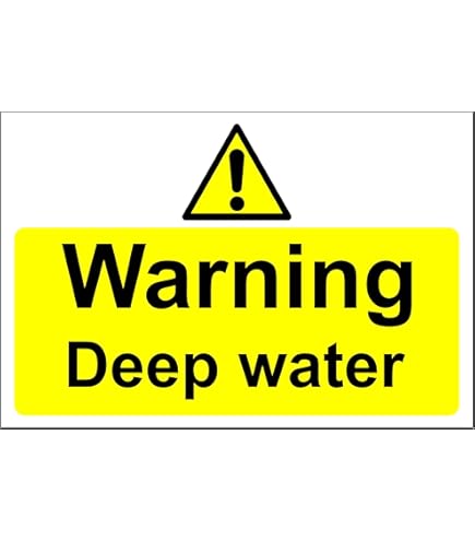 Premium Vector | Risk Of Drowning Warning Sign Icon Set Caution For