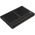 NISUN PU Leather 4 Ring Professional File Folder for Documents Certificates, Conference Folder, File with 20 Leafs - Black