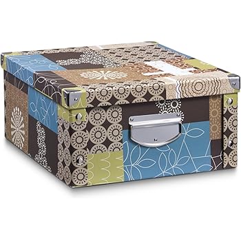 Aufbewahrungsbox Pappe L Patchwork 17648 Aufbewahrungskiste: Amazon.de