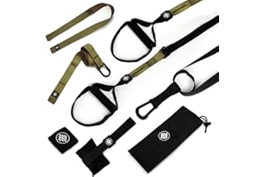 ELDOTRADO Allenamento Sospensione per Palestra in Casa, Suspension Training da Casa per Porta, Suspension Trainer Fitness per Allenamento in Casa, Set Workout di Attrezzi Casa per Home Gym