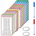 0-12 Multiplication Flashcards - 13 Pcs Learn Multiplication & Times Table Chart for Classroom Home Fun Math Games, Math Flash Cards with 2 Dry Erase Markers 2 Rings