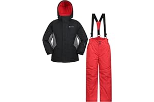 Mountain Warehouse Kinder-Ski-Set aus unisex Winterjacke und Hose - Zweiteiler für Winter und Schnee, Winterset/Regen-Set für Jungen und Mädchen, Regen-Ganzkörperanzug