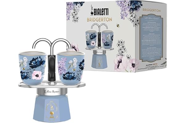 Bialetti Mini Express Bridgerton, 2 stycken keramiska plattor ingår, Inte lämplig för induktion