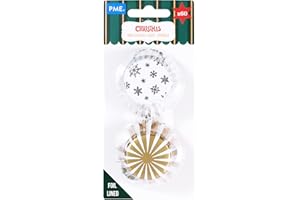 PME Navidad Mini Cápsulas para Cupcakes forradas de Aluminio - Brillo (Set de 60)