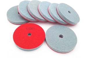 SHDIATOOL Diatool 8PCS/set 10,2 cm spugna lucidatura pietra abrasiva per morbido pietra marmo pietra artificiale terrazzo, A6190410x8, 8pcs G500