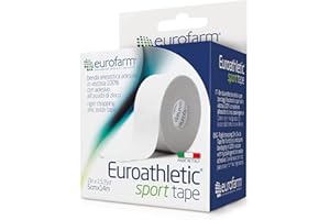 EUROFARM EUROATHLETIC SPORT TAPE (mt 14 x cm 5)- Cerotto sportivo adesivo in viscosa ideale per bendaggi sportivi e funzionali