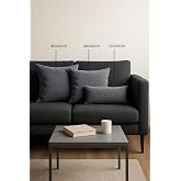 Gauze Fabric Design Kadife Serisi Kırlent, Yastık Kılıfı (Gri, 40 x 40)