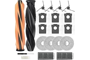Akcesoria do Dreame X50 Ultra Complete/ L50 Pro Ultra/L40s Pro Ultra, JKOISL 2 x główna szczotka rolkowa, 6 worków do kurzu, 4 x szczotki boczne, 2 filtry, 4 ściereczki do mopa