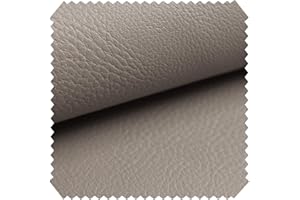 novely® NEUSS - Genarbtes Kunstleder - Möbelstoff in Echtleder-Optik - Robuster Polsterstoff - Pflegeleichte Meterware 1lfm | Farbe: 21 Schlammbeige